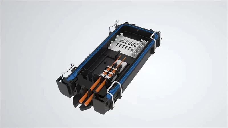 Cable Management of fiber optic splice closure Cable Management of fiber optic splice closure